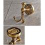 Jeterndy Kitchen Pendant Flower Carved Antique Brass Bathroom Kitchen Wall Mount Towel Robe Hooks Keys Hat Coat Clothes Hangers Bathroom Accessories (Color : Bronze, Size : One Size)