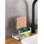 TuuTyss Stainless Steel Sink Caddy Sink Organizer,Holds Sponge for Kitchen Sink with Dish Cloth Hanger Soap Holder Rack TuuTyss Stainless Steel Sink Caddy Sink Organizer,Holds Sponge for Kitchen Sink with Dish Cloth Hanger Soap Holder Rack