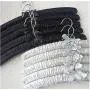 Padded Sponge Hanger Beautiful Satin Hanger Men Clothes Hangers Trousers Clips Anti-Slip Hanger for Home Hotel Use 5pcs Random Color
