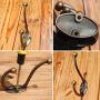 Heavy Duty Dual Coat Hooks 10 Pack Wall Mounted Hooks Metal Hooks Dual Robe Hook Rustic Hooks Retro Double Hooks Coat Hanger and Screws for Coat/Backpack/Bag/Towel/Key/Cap (Bronze 10 Pack)