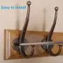 WEBI Coat Rack Wall Mounted,5 Hooks for Hanging Coats,Wood Coat Hanger Wall Mount,Hook Rack,Hook Rail,Coat Hook for Hats,Jacket,Towel,Clothes,Antique Copper
