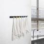 WEBI Coat Rack Wall Mounted,Coat Hanger Wall Mount,Hook Rack/Rail,8 Hooks for Hanging Backpack,Jacket,Clothes,Black