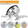 UMIRIO 2 Pack Powerful Suction Cup Hooks Stainless Steel Towel Robe Hooks for Hanging Bathroom Hangers and Hooks Heavy Duty Bathrobe Shower Hook Holder Hotel Kitchen Hook Wall Hangers,Brushed