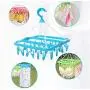 5PC Random Color Multifunctional Drying Rack Sock Holder 32 Clips Portable Socks Cloth Hanger Rack Clothespin Wardrobe Cloth Hangers Decoration