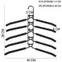 LUCKSTAR Clothes Hangers - Multi-Layer Wardrobe Clothes Rack Metal Space Saver Clothes Storage Clothes Rack (Adults, Black)