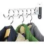 Wallniture Costa Wardrobe Organizer Wall Mounted Clothes Bar - Hanger Holder Organizer - Steel Black 14.5 Inch (Chrome) Wallniture Costa Wardrobe Organizer Wall Mounted Clothes Bar - Hanger Holder Organizer - Steel Black 14.5 Inch (Chrome)
