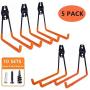 Garage Storage Utility Hooks - Premium Steel - Heavy Duty for Organizing Power Tools - Wall Hanger Hook Holder Storage Rack for Ladders Bikes Ropes Baby Carriage Bulk items(Pack of 5)