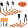 Garage Storage Utility Hooks - Premium Steel - Heavy Duty for Organizing Power Tools - Wall Hanger Hook Holder Storage Rack for Ladders Bikes Ropes Baby Carriage Bulk items(Pack of 5)