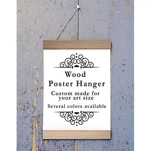 Natural Wood Poster Hanger, Custom size Art Hanger, poster frame, picture hanger, Natural White Cedar Wood, Handmade Frame Natural Wood Poster Hanger, Custom size Art Hanger, poster frame, picture hanger, Natural White Cedar Wood, Handmade Frame
