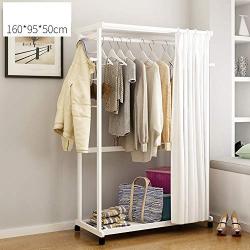 Zhangmeiren Coat Rack Removable Solid Wood Hanger Floor-Standing Bedroom Clothes Rack Multi-Function Rack (Color : B)