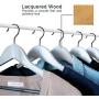 Perfecasa Grade A Solid Wood Hangers 20 Pack, Suit Hangers, Coat Hangers, Premium Quality Wooden Hanger, Hook Upgraded (Cool Grey)