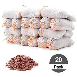 HomeDo 20Pack Cedar Sachet Bags, Natural Red Cedar Chips Sachets for Closets and Drawers, Clothes Storage Protector (Cedar Bags-20Pack) …