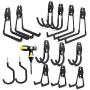 Garage Hooks Heavy Duty 15 Pack, Steel Garage Storage Hooks,Wall Mount Garage Tool,for Ladders, Bikes-Black Garage Hooks Heavy Duty 15 Pack, Steel Garage Storage Hooks,Wall Mount Garage Tool,for Ladders, Bikes-Black