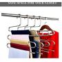 5pcs Pants Hangers Rack for Closet Organization,Stainless Steel S-Shape 5 Layer Clothes Hangers for Space Saving Stora