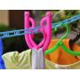 Demarkt 10pcs Random Color Plastic Foldable Travel Home Clothes Hanger with Anti-slip Grooves