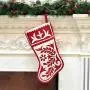 Christmas Stocking Xmas Ornament Floral Printed Holiday D?cor Tree Hanger for Decorating Christmas Tree Decoration Silverware Holder Pockets