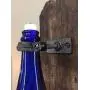 Set of 2 - Reclaimed Rustic Wood Wine Bottle Oil Lamp Wall Sconces- Industrial, Steampunk, Rustic Cottage Chic style