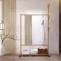 DRWXLPD Floor Coat Rack Hat Clothes Rack Bedroom Furniture Clothes Hanger Simple Indoor Household Wind Resistant Creative Can Be Moved, 100cm