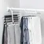 Drop ship 5 in 1 Multi-functional Pant Rack Shelves Space Safer Stainless Steel Magic Wardrobe Clothing Hangers For Clothes Rack Drop ship 5 in 1 Multi-functional Pant Rack Shelves Space Safer Stainless Steel Magic Wardrobe Clothing Hangers For Clothes Rack