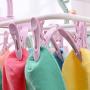 SUOWO Folding Portable Clip Drip Hangers for Baby Clothes Socks Laundry Drying Space Saving Travel Rotatable Plastic 12 Clips (Lilac)