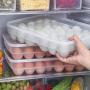 Plastic duck egg storage boxes Japanese-style large boxes kitchen crisper refrigerator egg boxes put egg shelf
