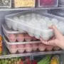 Plastic duck egg storage boxes Japanese-style large boxes kitchen crisper refrigerator egg boxes put egg shelf Plastic duck egg storage boxes Japanese-style large boxes kitchen crisper refrigerator egg boxes put egg shelf