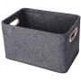 Minoisome Collapsible Storage Bins Foldable Felt Fabric Storage Basket Organizer Boxes Containers with Handles Metal Handles for Nursery Toys,Kids Room,Clothes