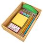 Drawer Organizer Bamboo Storage Boxes - for Kitchen Bathroom Office Desk Wooden Stackable Tray 9x6x2.5inch