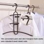 upra Shirt Hangers Space Saving Plastic 5-Pack, Durable Multi-Functional Non-Slip Clothes Hangers Closet Organizers, for Coats Jackets Pants Dress Scarf, Dorm Room/Apartment Essentials