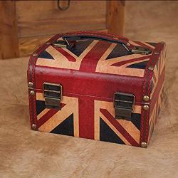 A.B Crew Wooden Jewelry Keepsake Gift Storage Boxes with Union Jack Or Butterfly Design(Union Jack)