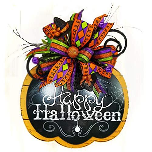 Happy Halloween Chalkboard Pumpkin Wall Hanger