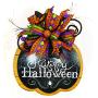 Happy Halloween Chalkboard Pumpkin Wall Hanger