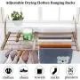 APSOONSELL Clothes Drying Shoe Rack for Laundry Expandable Dry Clothes Rack Balcony Hanging Rack Portable Clothes Hanger Window Sill Rack