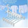 2pcs Magic Hanger Space Saving Hanger Multi-Function Cloth Hanger Hook Organizer Wardrobe Save Practical Hook Closet Pants Clip