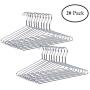 Amber Home Heavy Duty Metal Wire Hanger Metal Shirt Hanger Suit Hanger Coat Hangers with Polished Chrome (20)