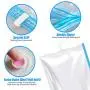 MRS BAG Hanging Vacuum Storage Bags 4 Jumbo(57x27.6) Space Saver Bag Dress Cover with Hook for Coats, Jackets, Clothes & Closet Storage - Hand Pump Included