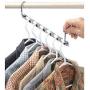 10Pcs Folding Shirts Coat Clothes Hanger Holders Save Space Non-Slip Clothing Organizer Practical Racks Hangers for Clothes