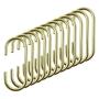 Gold Fortune 12 Packs Height Quality Heavy Duty Aluminum C Shaped Hooks Pan Pot Holder Rack Hanging Hangers for Kitchenware Bathroom Pots Utensils Clothes Bags Towels Plants 1.96 by 4.72 Inch (Gold)