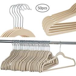 vmree 50 Pack Non-Slip Velvet Hangers for Coats, Jackets, Pants, Dress Clothes