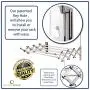 Smartsome Fold Away Clothes Rack: Stainless Steel Wall Mounted Laundry Drying Rack - 8 Rods, 22 Feet Capacity- Easy to Install Space Saver Design - 60 lb Capacity- Indoor and Outdoor Use Smartsome Fold Away Clothes Rack: Stainless Steel Wall Mounted Laundry Drying Rack - 8 Rods, 22 Feet Capacity- Easy to Install Space Saver Design - 60 lb Capacity- Indoor and Outdoor Use