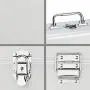 Medicine Chest - Lockable Empty First Aid Case with Folding Tray Storage Boxes Applicable to Family Public and Wild Field Silver (M) Medicine Chest - Lockable Empty First Aid Case with Folding Tray Storage Boxes Applicable to Family Public and Wild Field Silver (M)