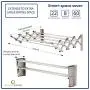 Smartsome Fold Away Clothes Rack: Stainless Steel Wall Mounted Laundry Drying Rack - 8 Rods, 22 Feet Capacity- Easy to Install Space Saver Design - 60 lb Capacity- Indoor and Outdoor Use Smartsome Fold Away Clothes Rack: Stainless Steel Wall Mounted Laundry Drying Rack - 8 Rods, 22 Feet Capacity- Easy to Install Space Saver Design - 60 lb Capacity- Indoor and Outdoor Use