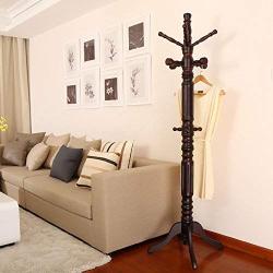 ZZHF yimaojia Coat Rack All Solid Wood Coat Rack Bold Vertical Hanger Bedroom Floor Clothes Rack Simple Household Coat Rack Floor Hanger