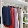 HOUSE DAY Skirt Hangers 25 Pcs 10inch Black Plastic Pants Hangers with Non-Slip Big Clips and 360 Swivel Hook, Durable Sturdy Plastic, Space-Saving Shape, Elegant for Closet Organizing HOUSE DAY Skirt Hangers 25 Pcs 10inch Black Plastic Pants Hangers with Non-Slip Big Clips and 360 Swivel Hook, Durable Sturdy Plastic, Space-Saving Shape, Elegant for Closet Organizing