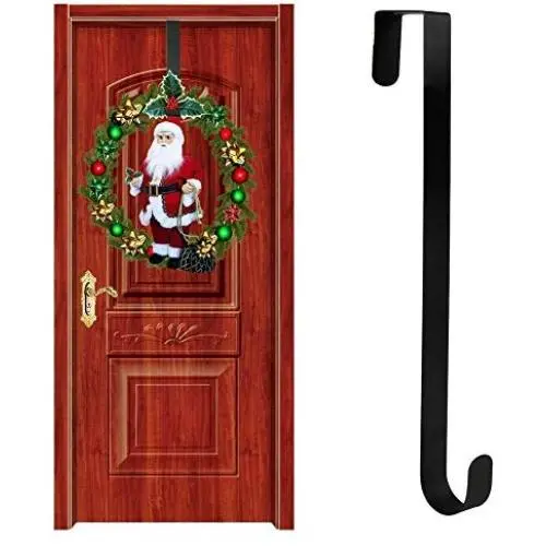 S WIDEN ELECTRIC Door Wreath Hanger for Front Door | Christmas Halloween Door Hanging Hook Ornaments | Over Door Hangers for Clothes