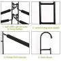 SUPOW Clothes Hangers, 5 in 1 Multi-layer Nop-Slip Wardrobe Clothes Rack Metal Space Saver Clothes Storage Clothes Rack for jacket, Coat, Sweater,Trousers, Shirt, T-Shirt, Ect. (Kids size)(Black.)