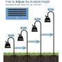 Artigarden 92 Inch Outdoor Shepherd Hooks with 5 Pronger Base (2 Packs), Adjustable Heavy Duty Garden Hanging Stand Holder for Bird Feeders Lanterns Planter Hanger, Matte Black Artigarden 92 Inch Outdoor Shepherd Hooks with 5 Pronger Base (2 Packs), Adjustable Heavy Duty Garden Hanging Stand Holder for Bird Feeders Lanterns Planter Hanger, Matte Black