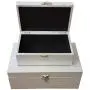 MODE HOME Silvery Glitter Wooden Jewelry Storage Boxes Decorative Treasure Boxes Set of 2 MODE HOME Silvery Glitter Wooden Jewelry Storage Boxes Decorative Treasure Boxes Set of 2
