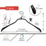 Mawa by Reston Lloyd BodyForm Series Non-Slip Space-Saving Extra Wide Clothes Hanger with Bar for Pants