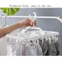 HJYPYJ Magic Hanger,360?? Rotate Multi-Clip Folding Hanger,Wet and Dry Dual-Use PP Space-Saving Organizer Hangers, Strong Bearing Capacity/Gray / 5 pcs